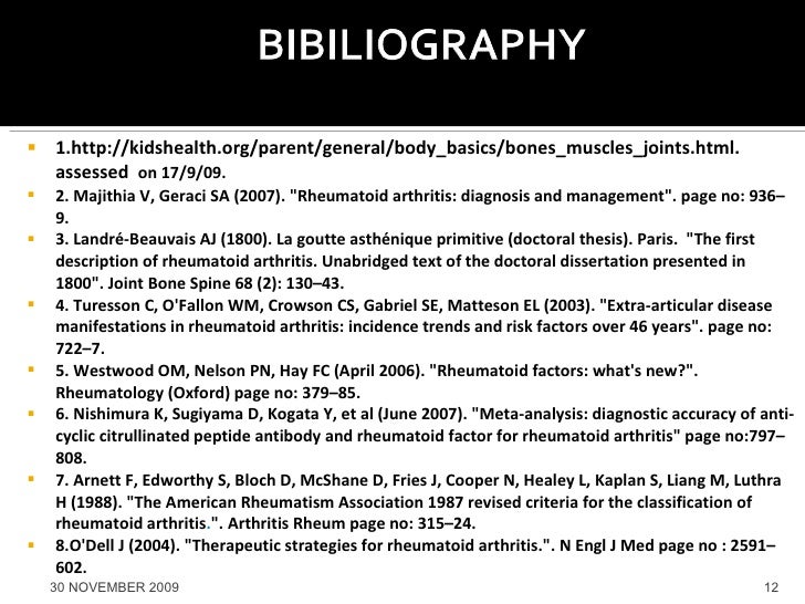 thesis on rheumatoid arthritis