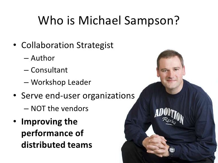 user adoption strategies michael sampson