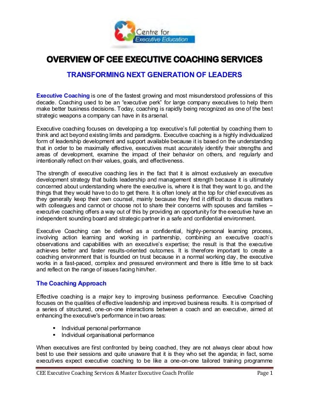 Coaching service