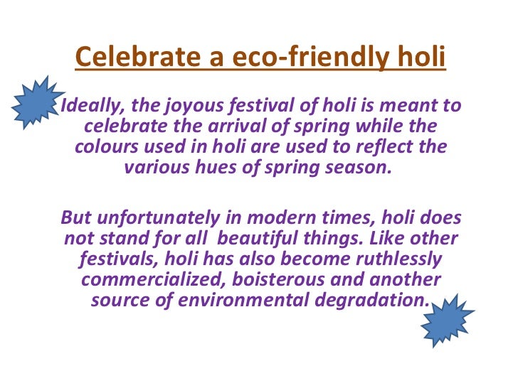 Eco friendly holi picture