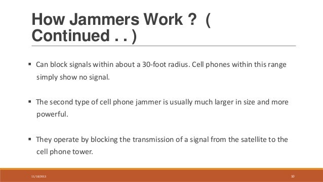 How cell phone jammers work - how do jammers work