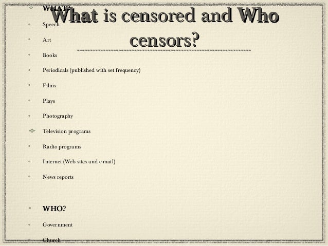 censorship in television and radio essay Research publication no 1999-01 3/1999 the censorship of television lawrence lessig this paper can be downloaded without charge at: the berkman center for internet & society research publication series. censorship in television and radio essay Research publication no 1999-01 3/1999 the censorship of television lawrence lessig this paper can be downloaded without charge at: the berkman center for internet & society research publication series.