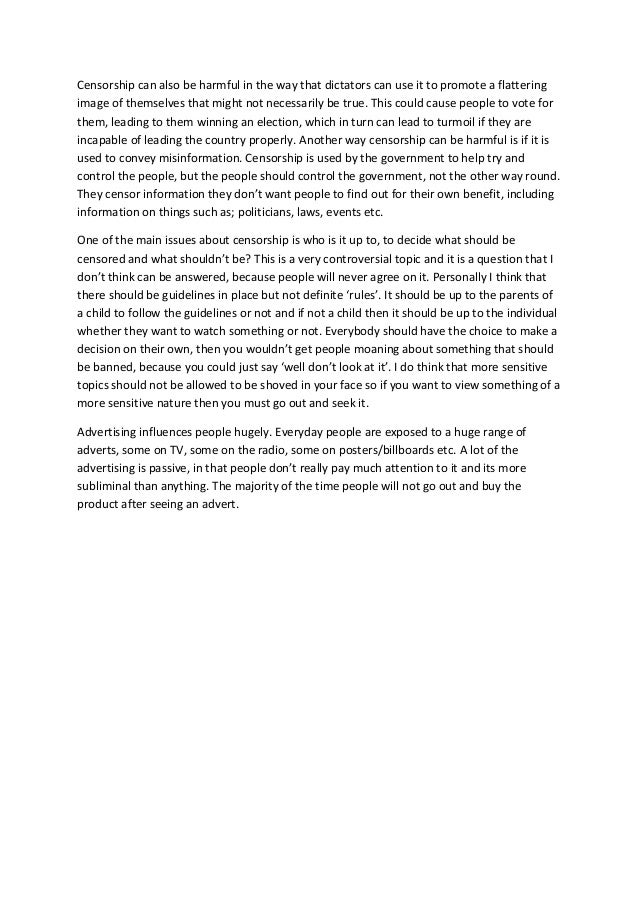Titles for censorship essays
