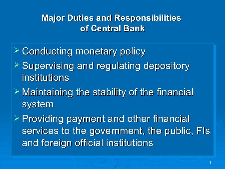 Monetary Tools Of The Central Bank