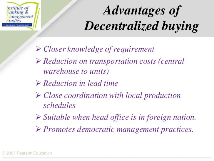 Centralized vs localized buying