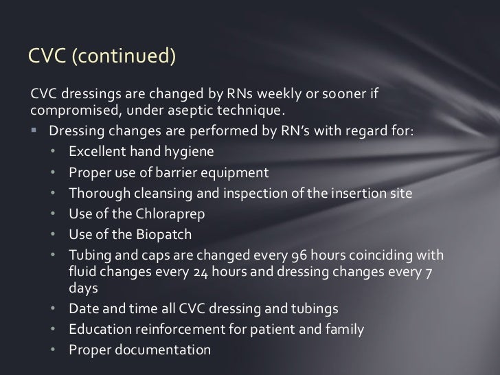 Central venous catheters