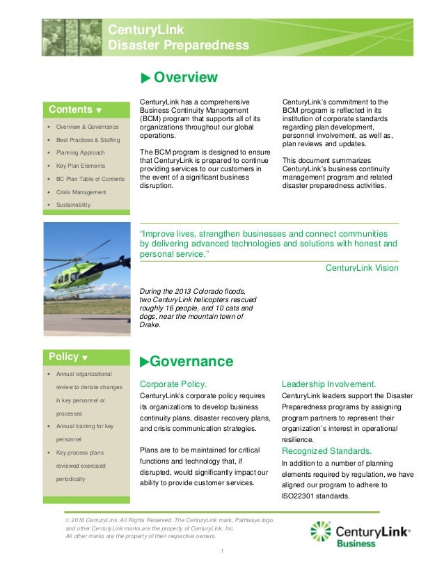 disaster preparedness and business continuity planning at boeing disaster preparedness and business continuity planning at boeing