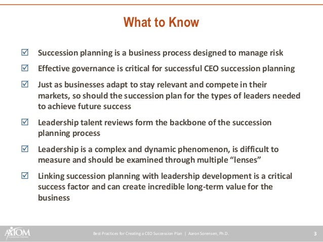 Business Succession Planning Checklist