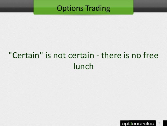 Stock options are not a free lunch