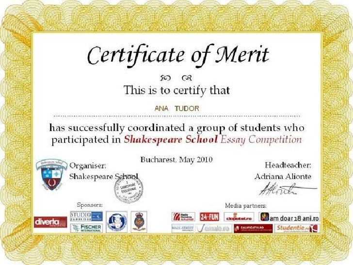 merit certificate design merit certificate design