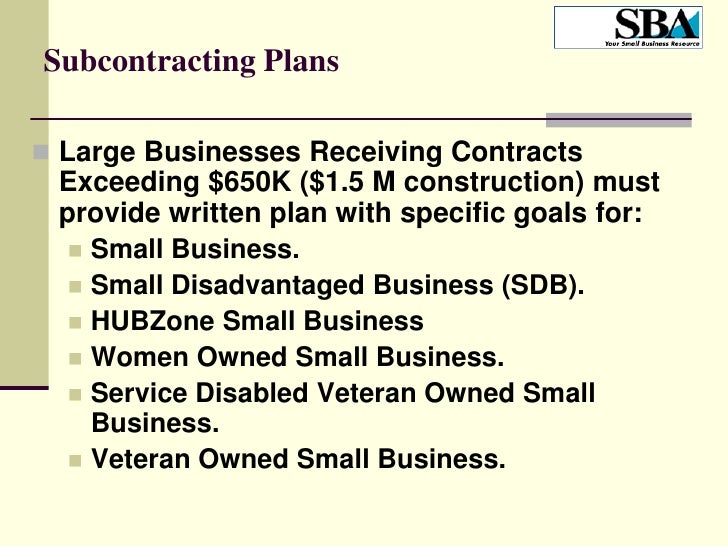 Far 52.219 9 Small Business Subcontracting Plan