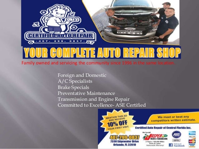 Auto Repair Orlando FL, Auto Repair Shop Orlando FL, Brake Specialists ...