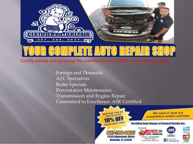 car service in Orlando Auto Repair Orlando FL, Auto Repair Shop Orlando FL, Brake Specialists ...