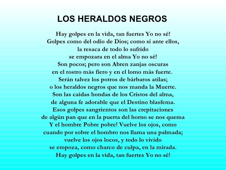 Cesar Vallejo hay golpes en la vida Cesar Vallejo hay golpes en la vida
