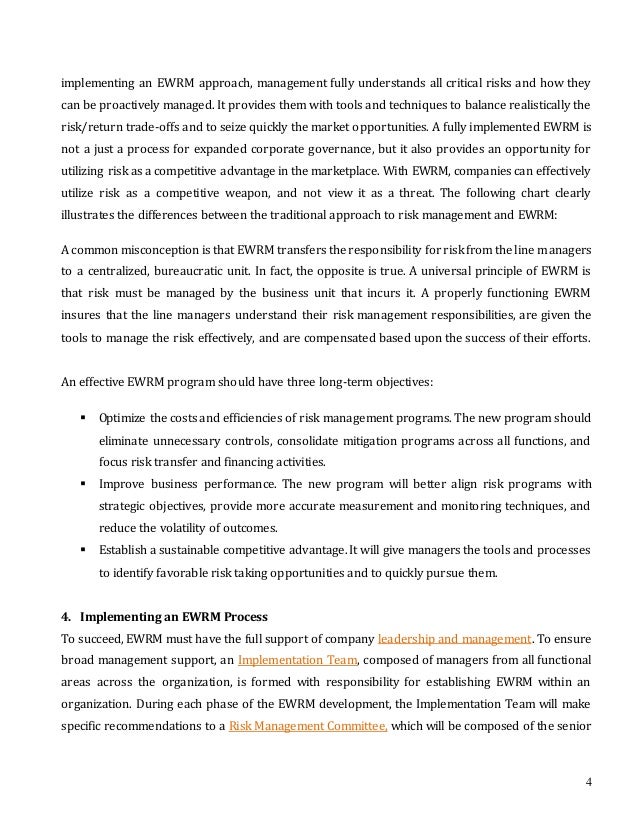white paper on risk management white paper on risk management