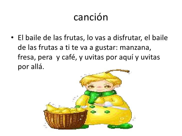 Carpeta Literaria: Frutas: Canciones