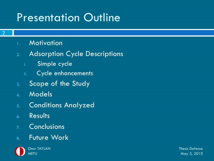 Sample masters thesis defense presentation