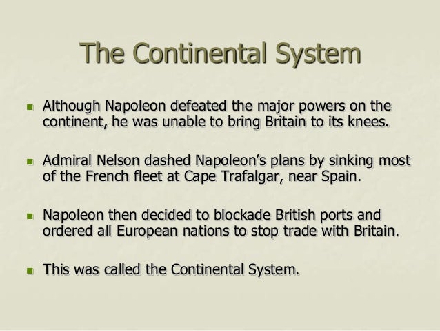 napoleon and the continental system after napoleon and the continental system after