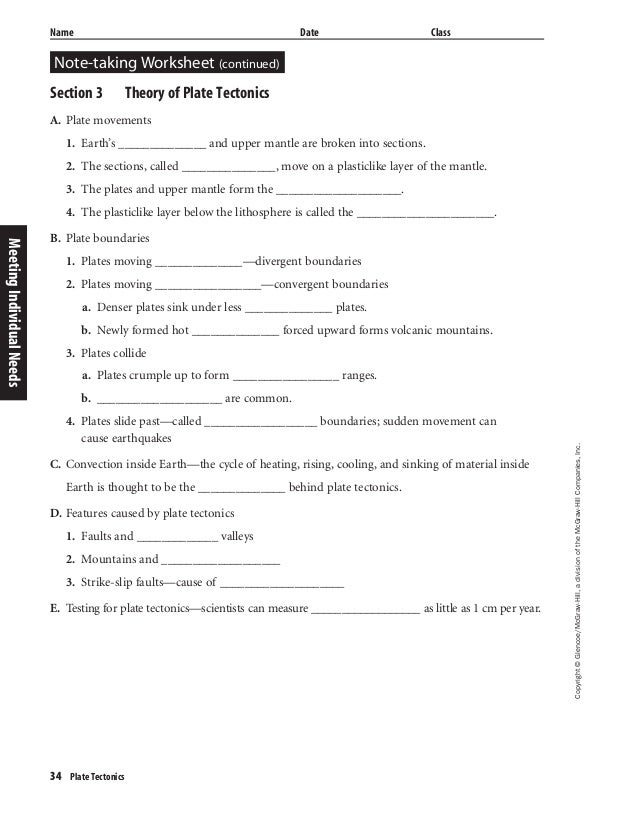 Ch. 7 glencoe worksheets