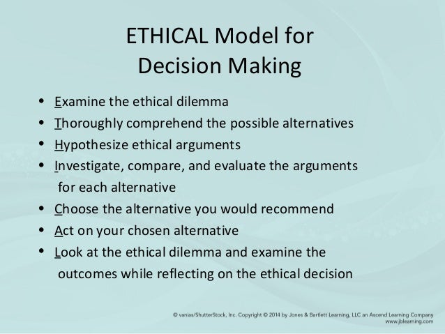 Ethics in decision making essay