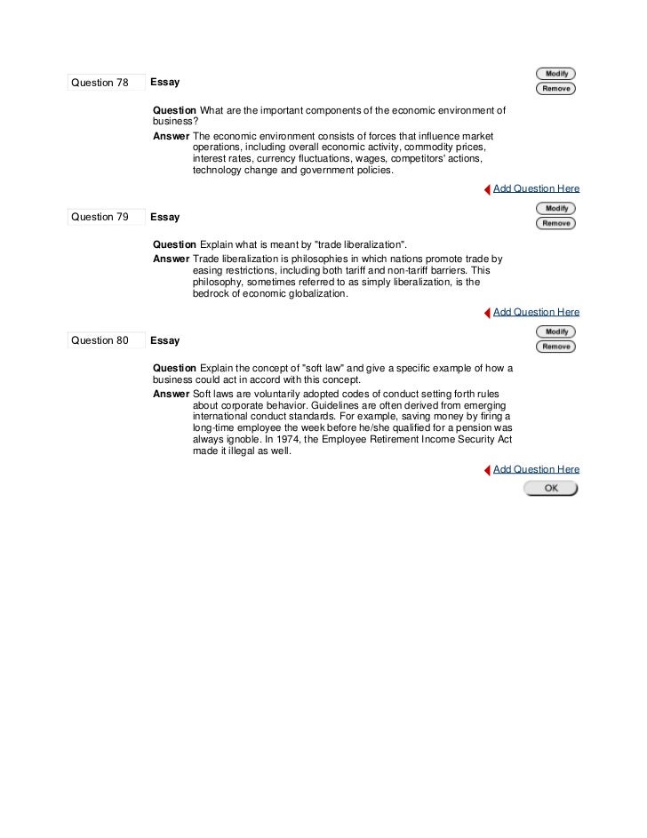 Question Type: Essay 1 4 Explain what a business