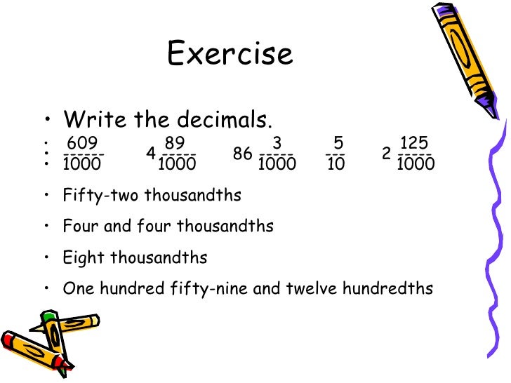 Homework ordering decimals
