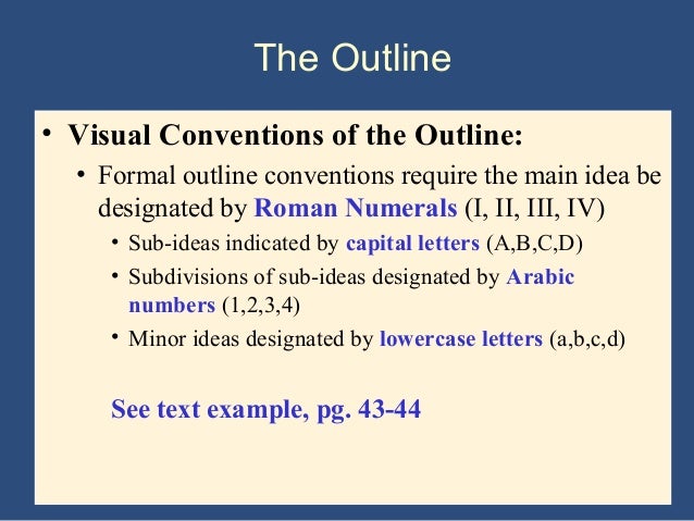 How do i write an outline for a research paper