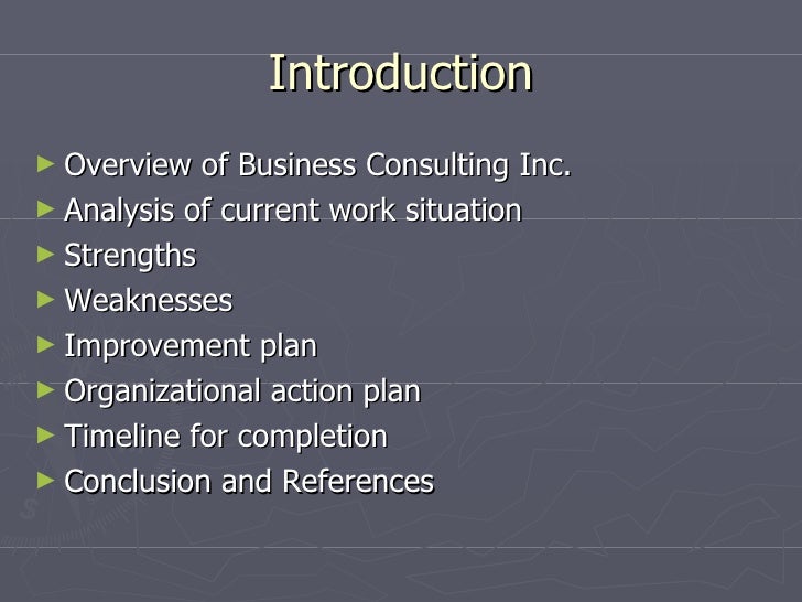 Case study management consulting