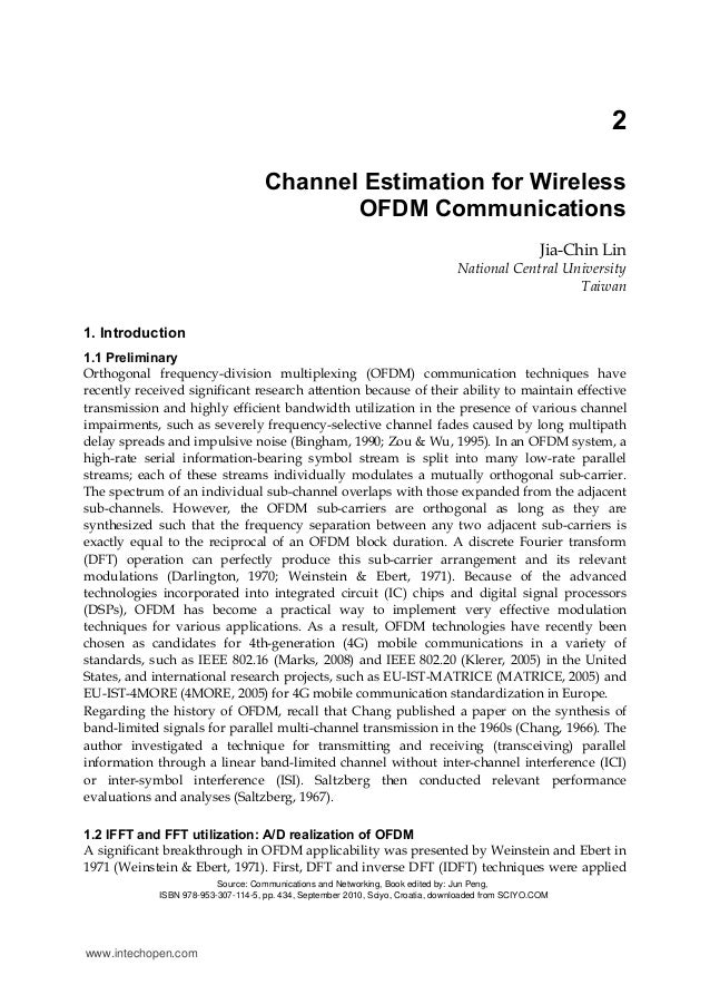 ofdm channel estimation Channel estimation this repository simulates an fbmc and ofdm transmission over a doubly-selective channel, including doubly-selective mmse channel estimation in combination with interference cancellation. ofdm channel estimation Channel estimation this repository simulates an fbmc and ofdm transmission over a doubly-selective channel, including doubly-selective mmse channel estimation in combination with interference cancellation.
