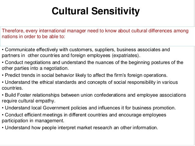 Managing cultural differences essay