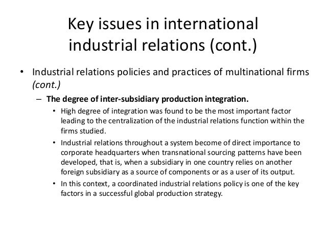 international human resource industrial relations system international human resource industrial relations system