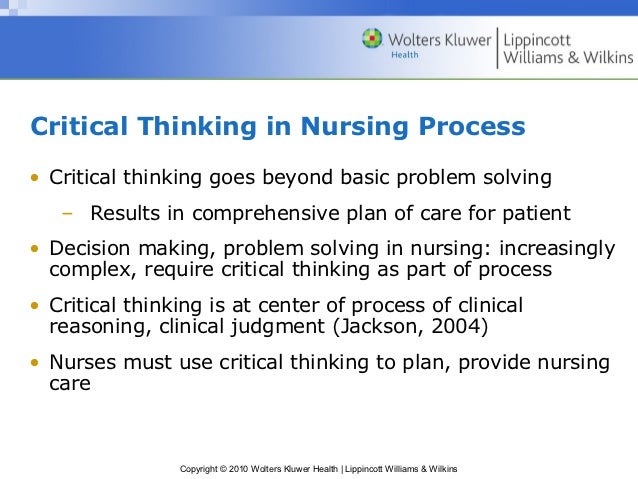 critical thinking defined nursing