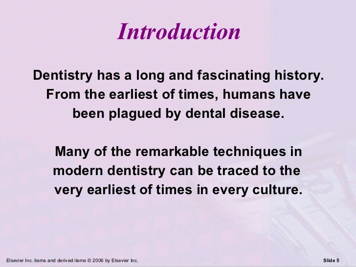 History of Dentistry