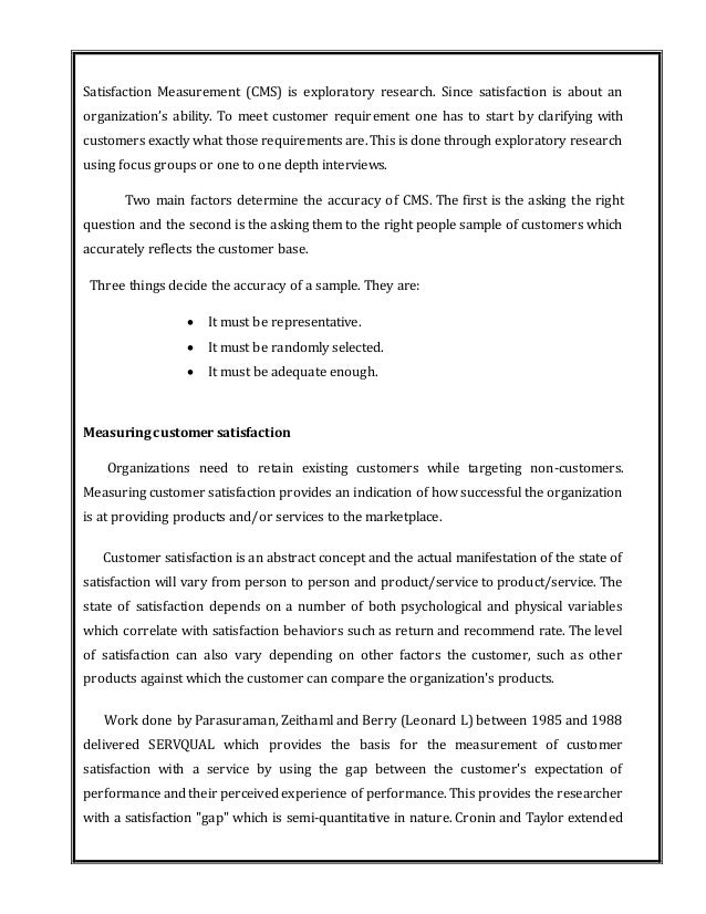 customer satisfaction survey research paper customer satisfaction survey research paper