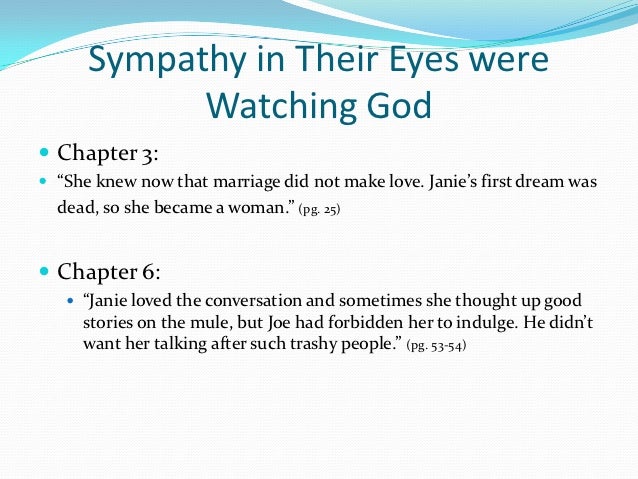 their eyes were watching god essay questions Their eyes were watching god essay self-esteem is confidence in one’s own worth or abilities or self-respect janie from their eyes were watching god by zora neal hurston and jefferson from a lesson before dying by ernest gaines both struggle with establishing a positive self-esteem or a sense of self-worth. their eyes were watching god essay questions Their eyes were watching god essay self-esteem is confidence in one’s own worth or abilities or self-respect janie from their eyes were watching god by zora neal hurston and jefferson from a lesson before dying by ernest gaines both struggle with establishing a positive self-esteem or a sense of self-worth.
