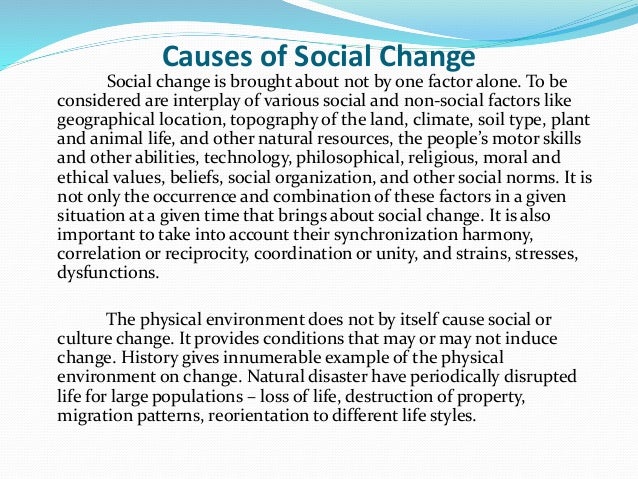 Social change essay