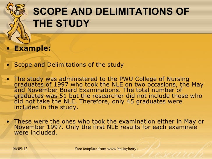 thesis scope and delimitation of the study thesis scope and delimitation of the study