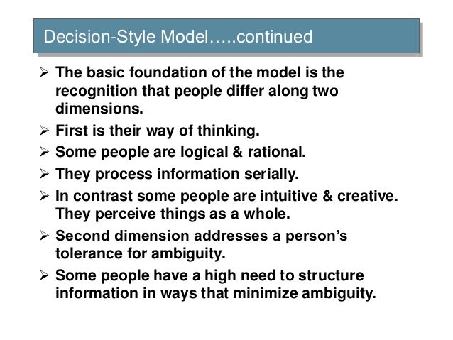 directive decision making style directive decision making style