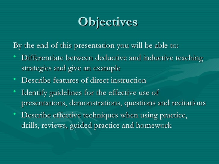 teacher instruction directed
