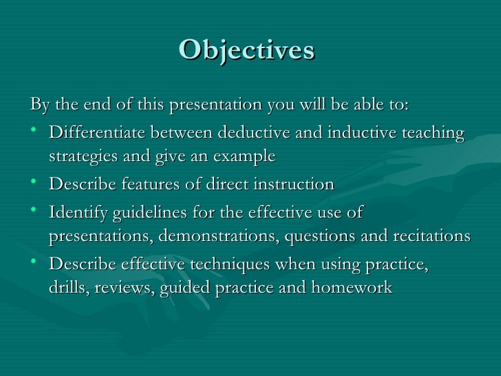 teacher instruction directed