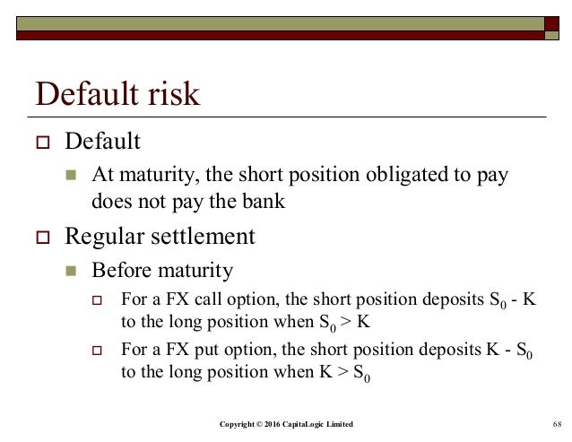 Fx options settlement risk