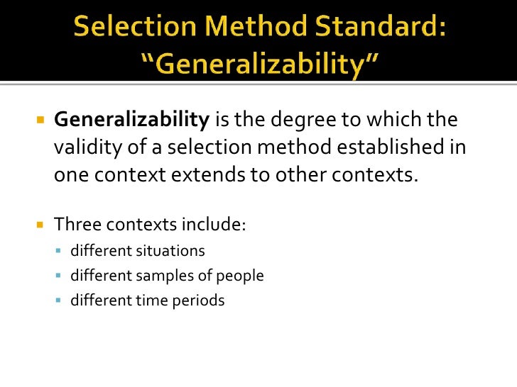 Chapter 6 Selection and Placement