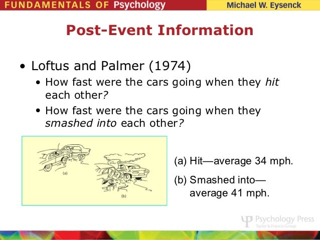 loftus and palmer alternative evidence Loftus and palmer (1974 the innocence project found that 75% of convictions were overturned due to dna evidence alternative evidence: – loftus and. loftus and palmer alternative evidence Loftus and palmer (1974 the innocence project found that 75% of convictions were overturned due to dna evidence alternative evidence: – loftus and.