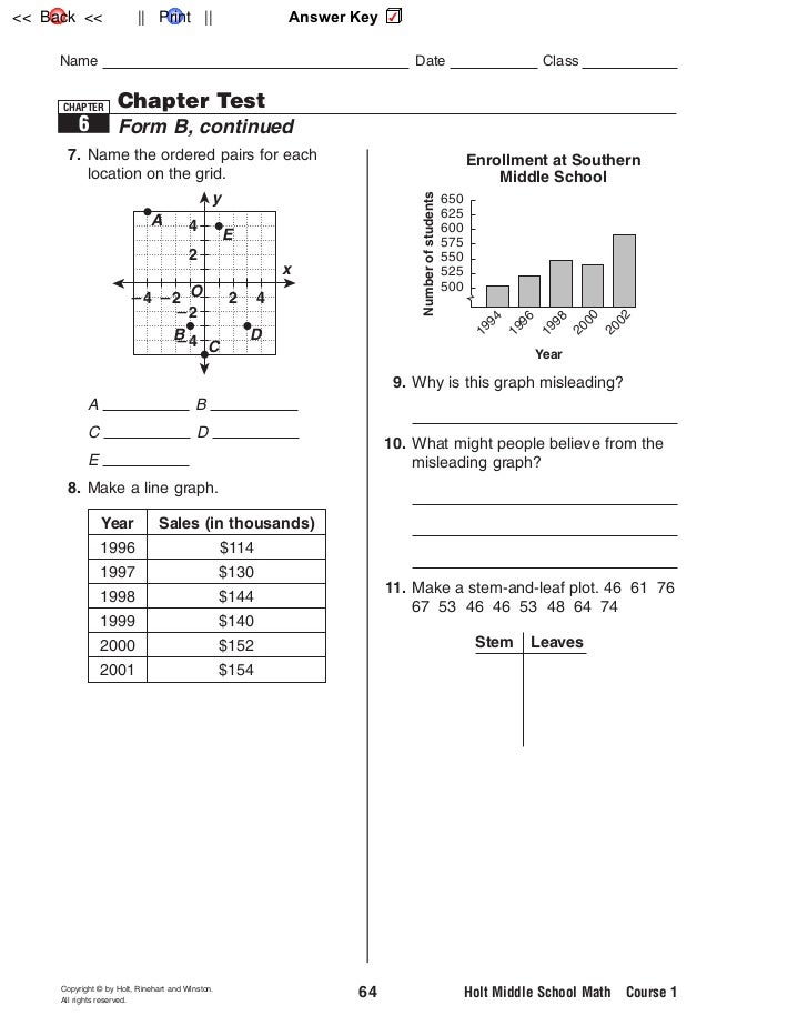 holt-homework-help-course-1-holt-mcdougal-algebra-6-lesson-quiz-answers