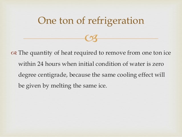 Refrigeration and Air conditioning