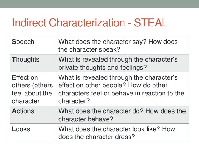 Steal Characterization Chart