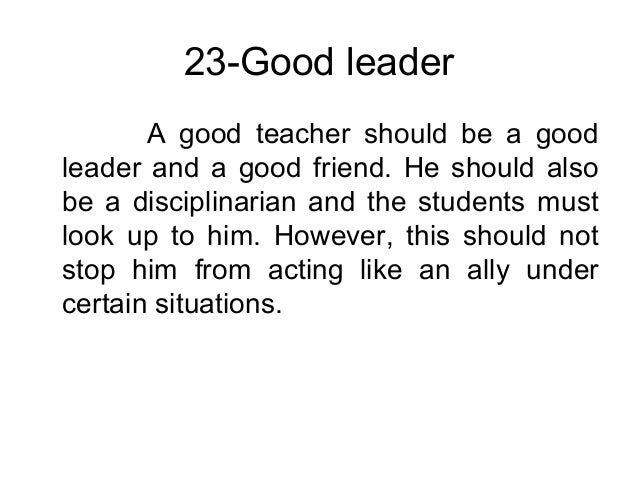 characteristics of good teacher for an essay characteristics of good teacher for an essay