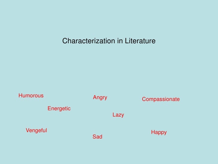 Characterization in literature