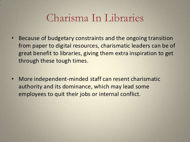 Charismatic leadership essay