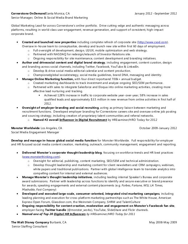 digital media director resume